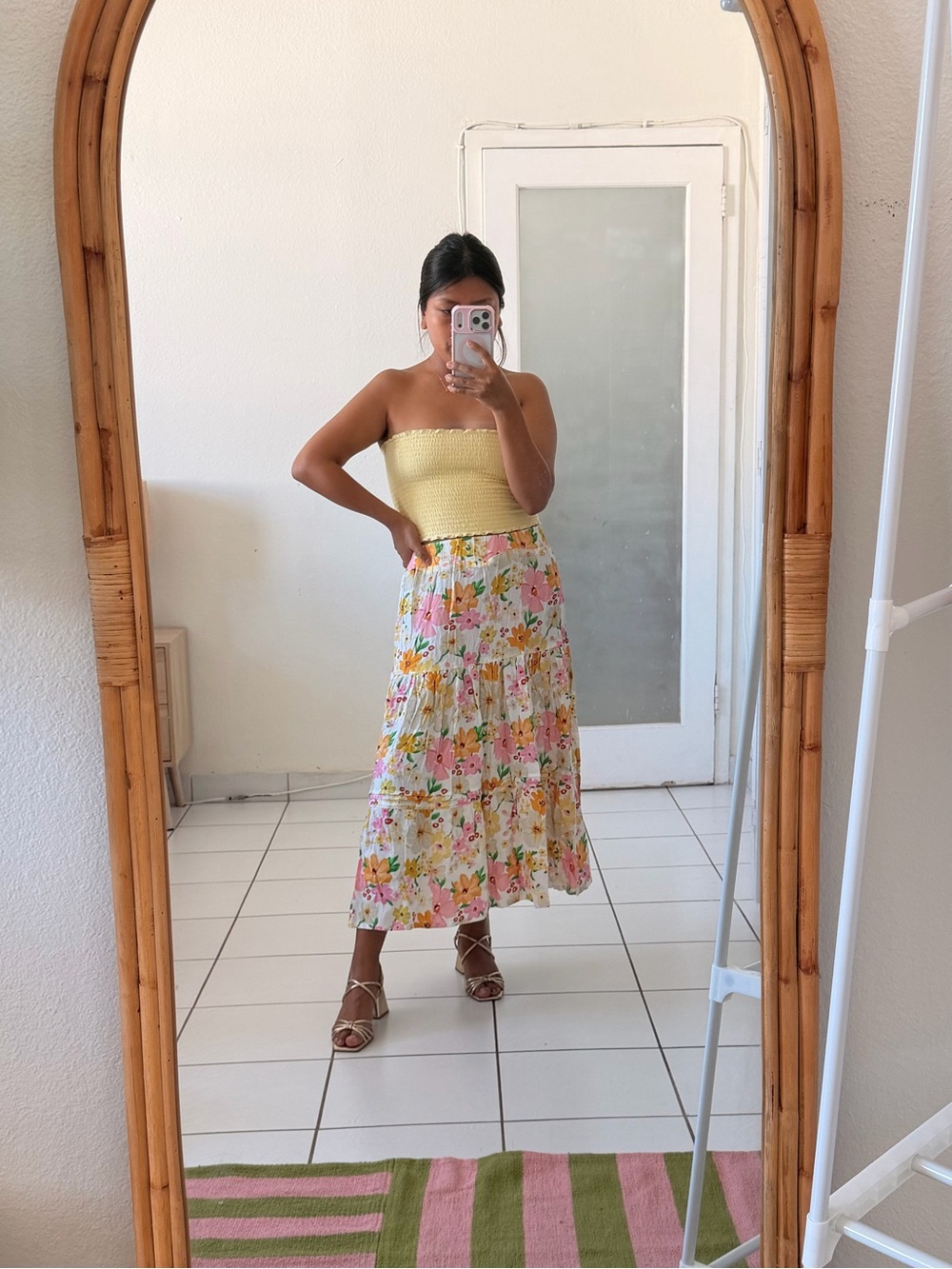 Floral Tiered Maxi Skirt